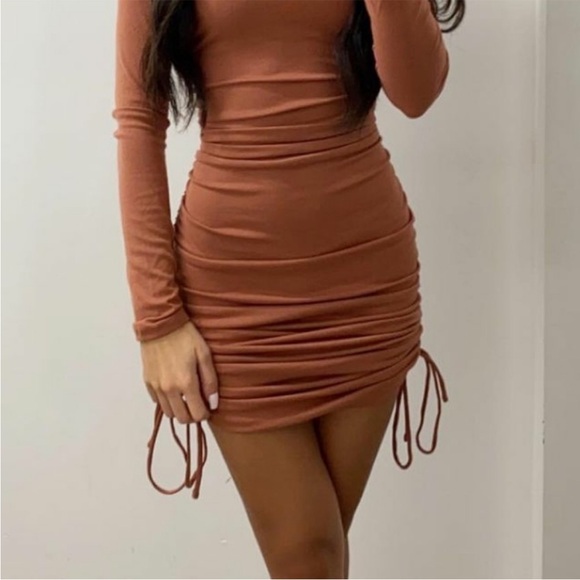 NWT Lush Ruched Side Drawstring Mini
Dress Size Large - Picture 2 of 4